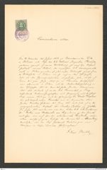 k.k. naturhistorisches Hofmuseum, Intendanzakten 1885-1896 (Hauer), Aktenzahl Z.400.a/1887, Seite 1